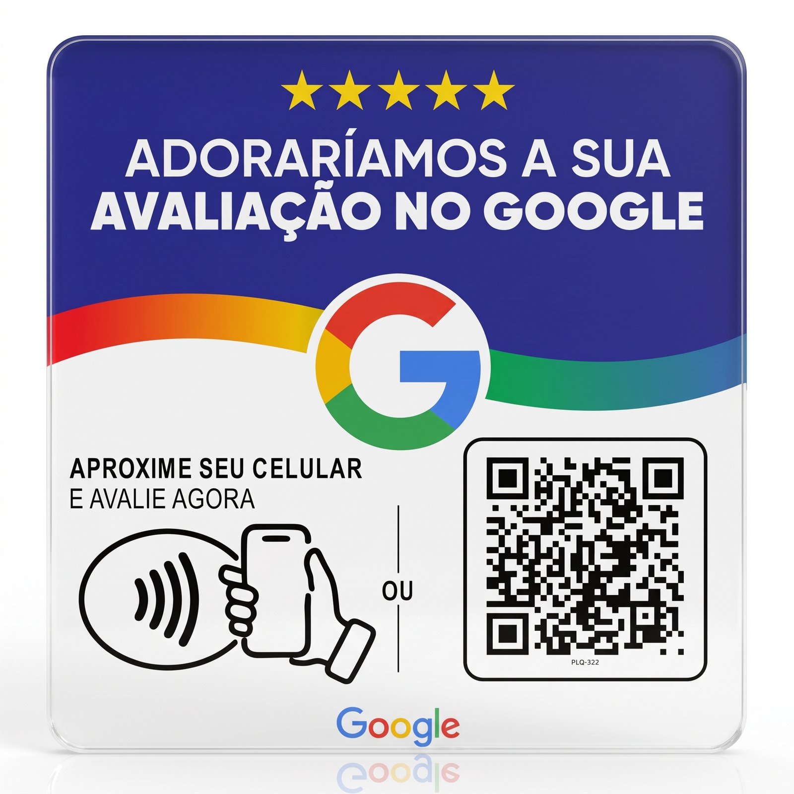 Placa 10x10 cm - Azul